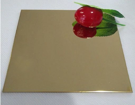 Harga yang bagus 316 8K Mirror Golden Stainless Steel Sheet Dekoratif 1mm SS Sheet Digulung Dingin on line